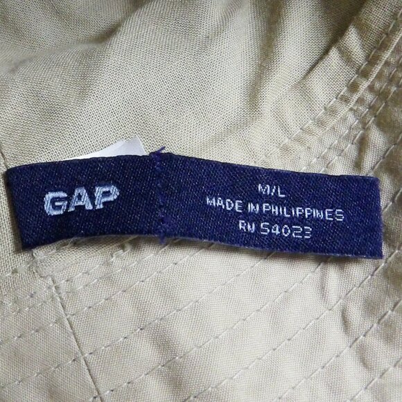 GAP Vintage Khaki Beige Bucket Hat with Buckle Size M/L - Picture 6 of 6